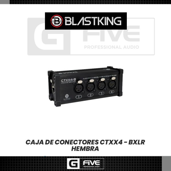 Blastking CTXX4-B Caja Transmisora XLR HEMBRA - Imagen 2
